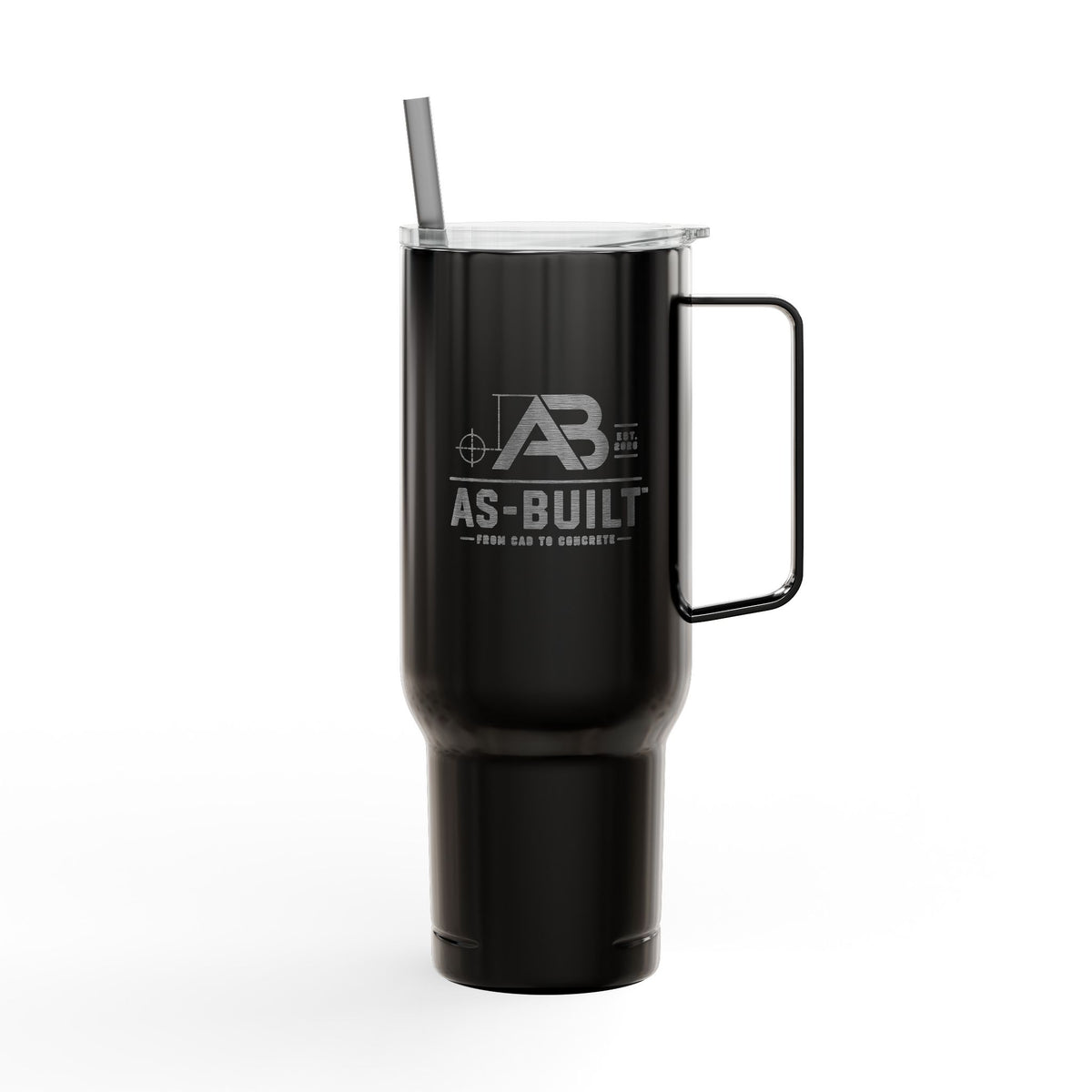 AS-BUILT Construction Logo Tumbler | 40oz Insulated Tumbler with Lid