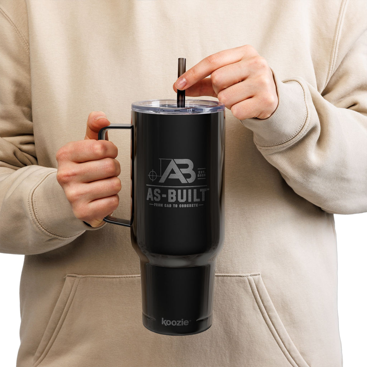 AS-BUILT Construction Logo Tumbler | 40oz Insulated Tumbler with Lid