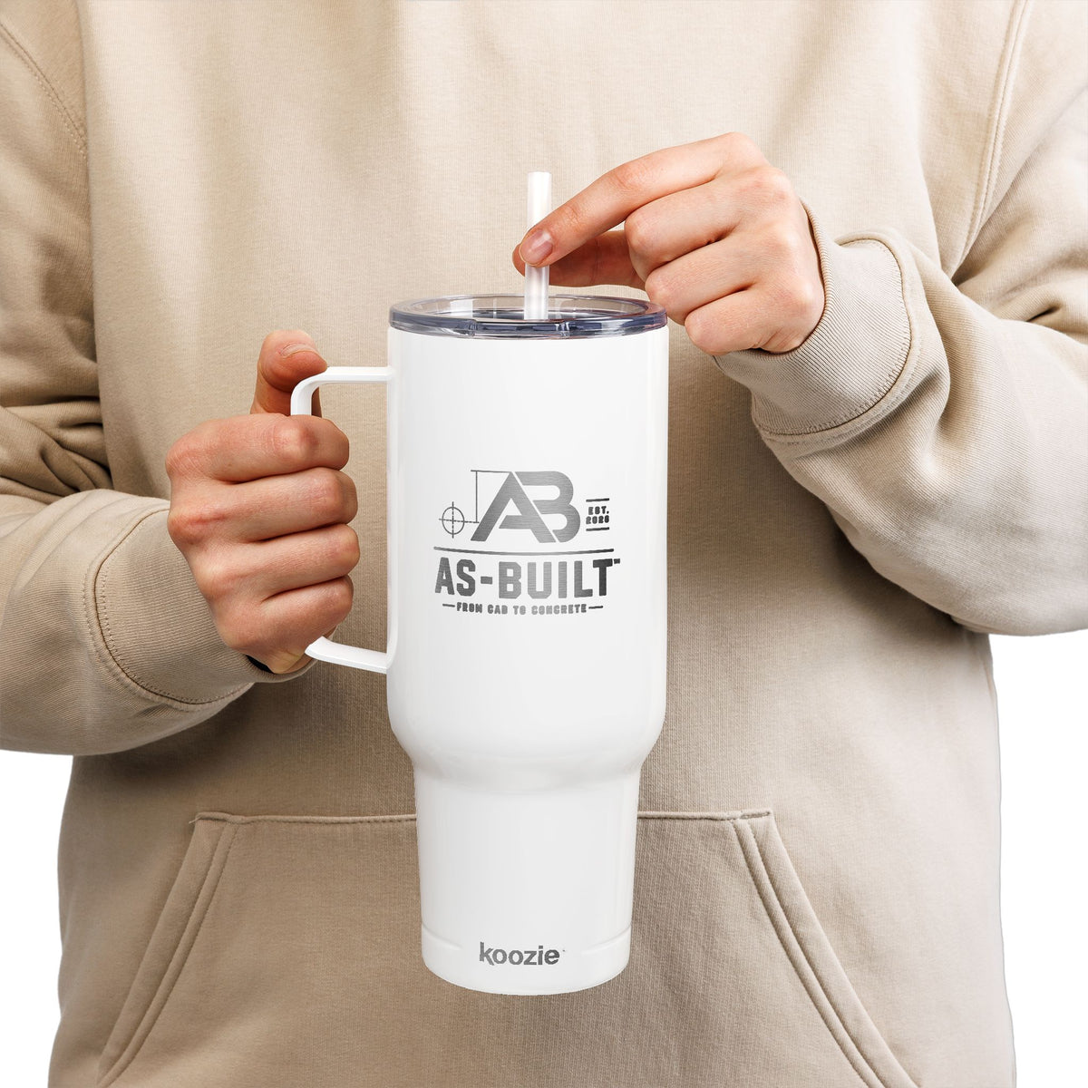AS-BUILT Construction Logo Tumbler | 40oz Insulated Tumbler with Lid